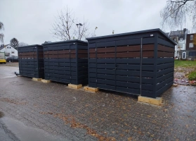 Šiukšlių konteinerių stoginės 360