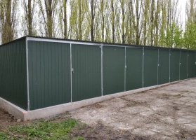 Akrilinės skardos garažų galerija