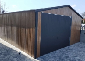 Akrilinės skardos garažų galerija