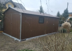 Akrilinės skardos garažų galerija