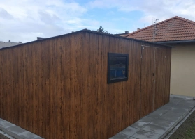 Akrilinės skardos garažų galerija