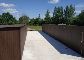 Akrilinės skardos garažų galerija