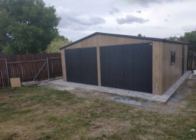 Akrilinės skardos garažų galerija