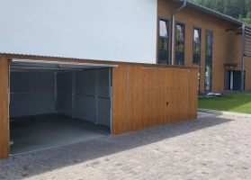 Akrilinės skardos garažų galerija