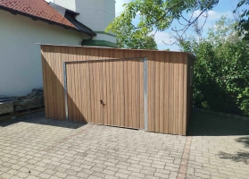 Akrilinės skardos garažų galerija