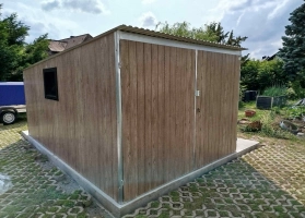 Akrilinės skardos garažų galerija