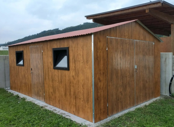 Akrilinės skardos garažų galerija 101