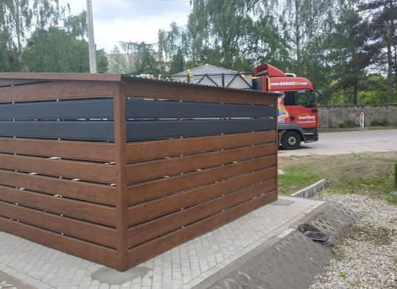 Šiukšlių konteinerių stoginės 30